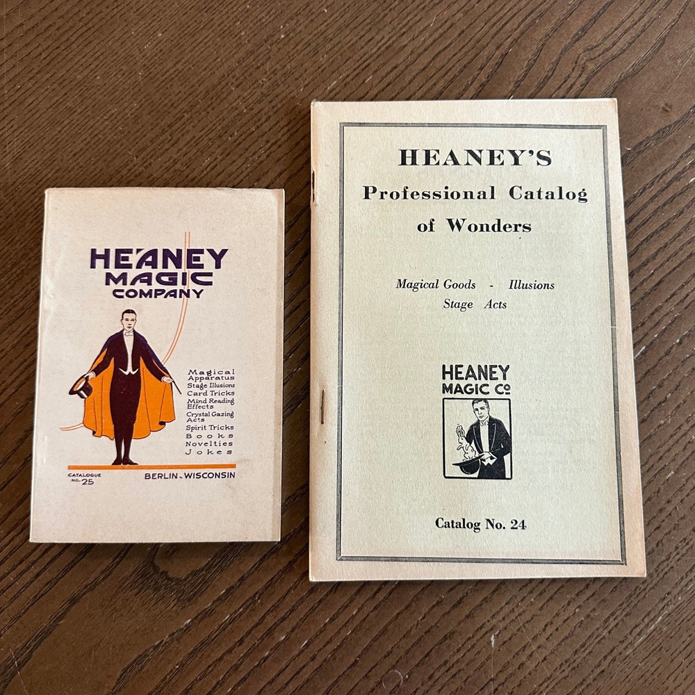 Antique‎ Heaney Magic Company Catalogs No 24 & 25 Berlin Wisconsin Illusionist